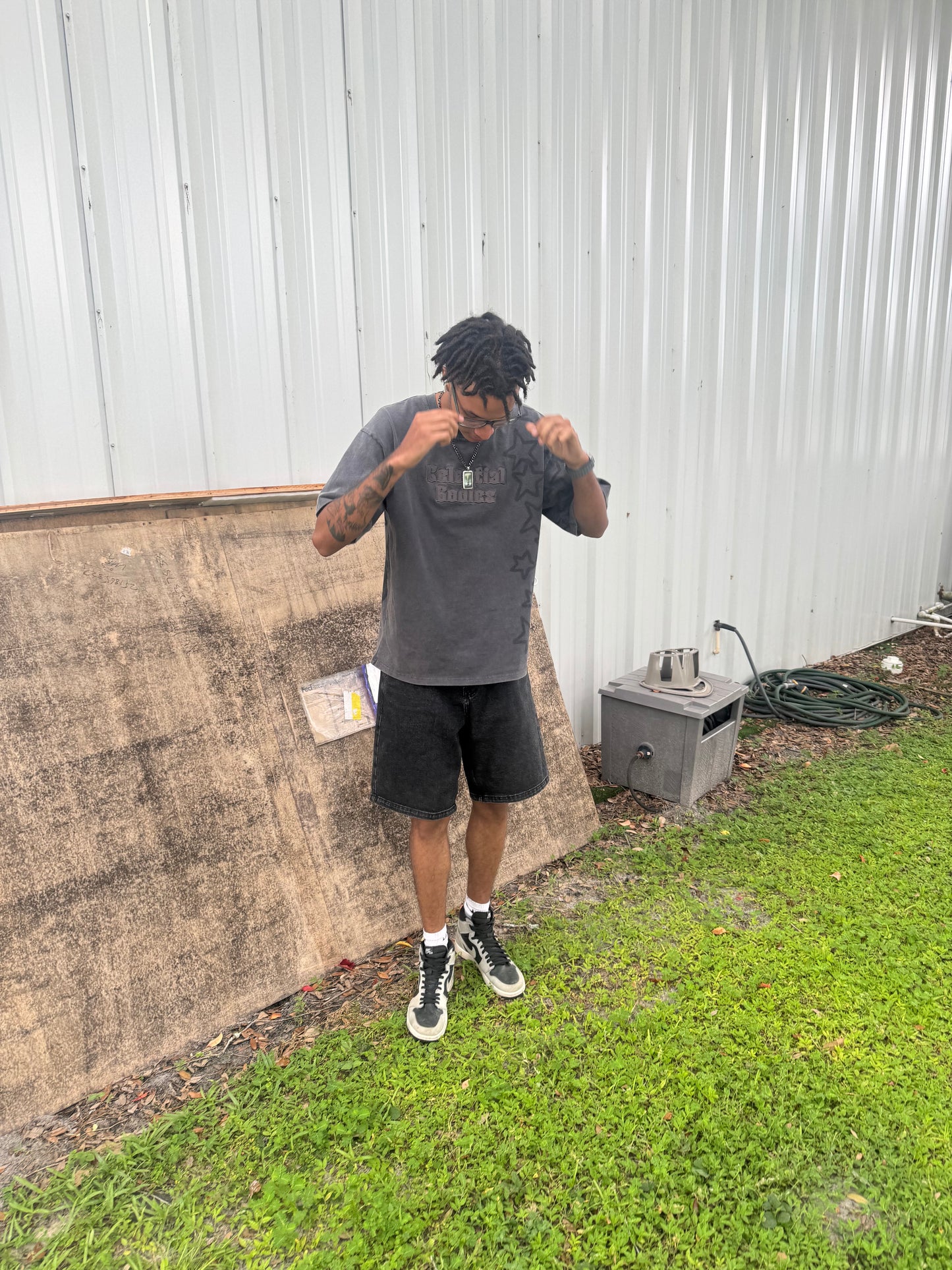 "Cosmic Drift" Acid-Washed Heavyweight Tee